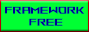 An eye-searing bright green rectangle, 88x31 pixels, with a red border. Blue letters say FRAMEWORK FREE.