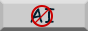 A grey beveled rectangle, 88x31 pixels, with the letters AI and a red circle and line over them.